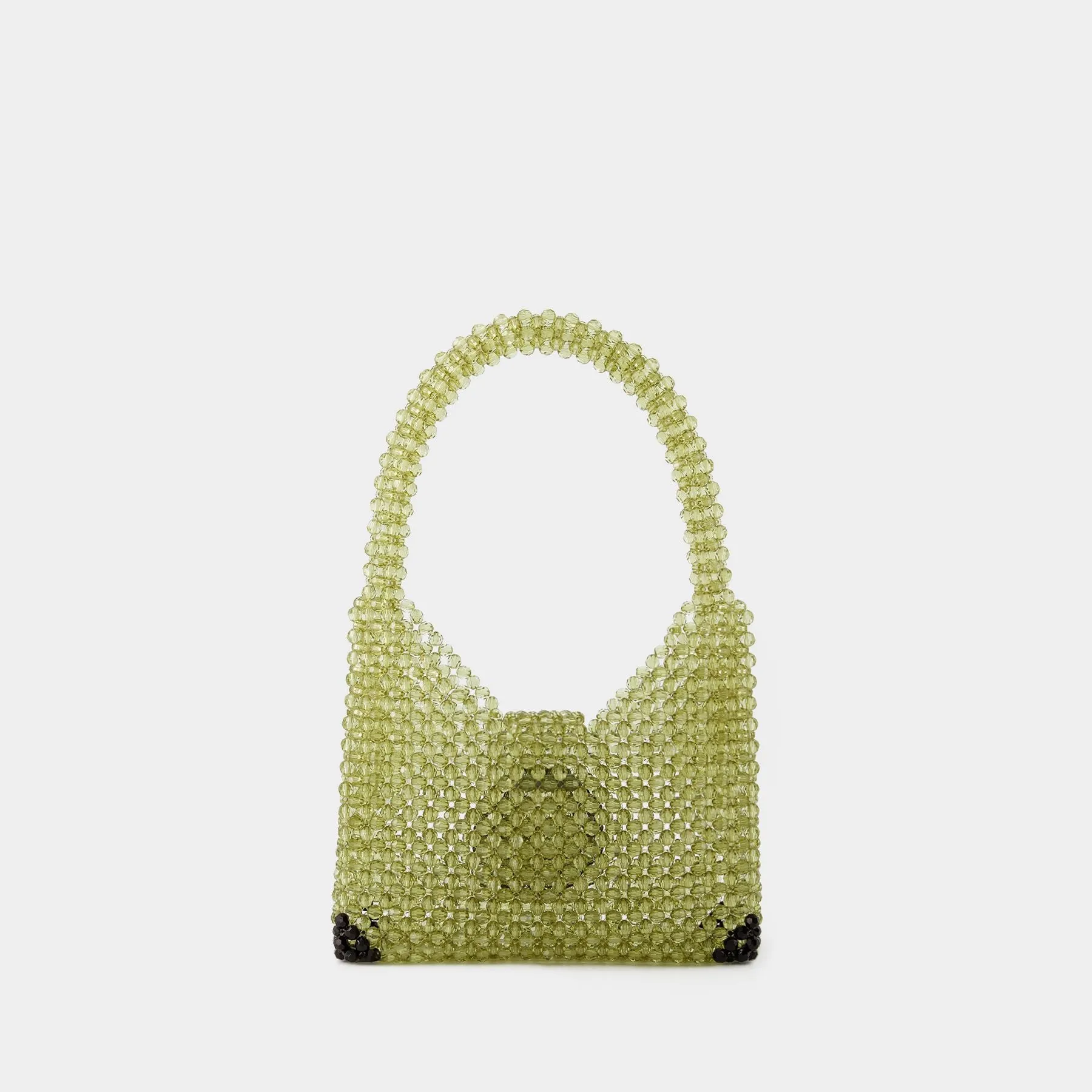 Beaded hobo bag - Germanier - Beads - Green/Black