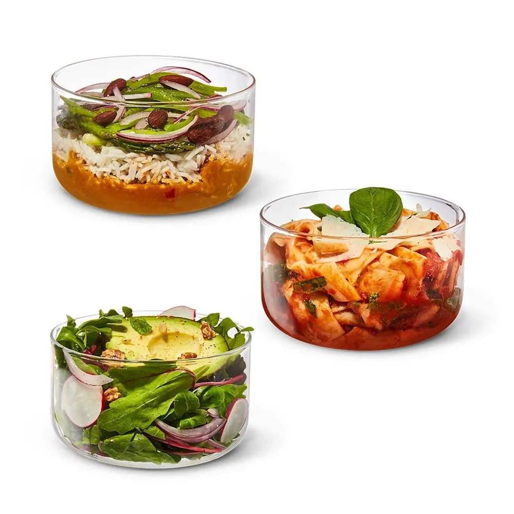 Black   Blum Glass Lunch Bowl - 750ml