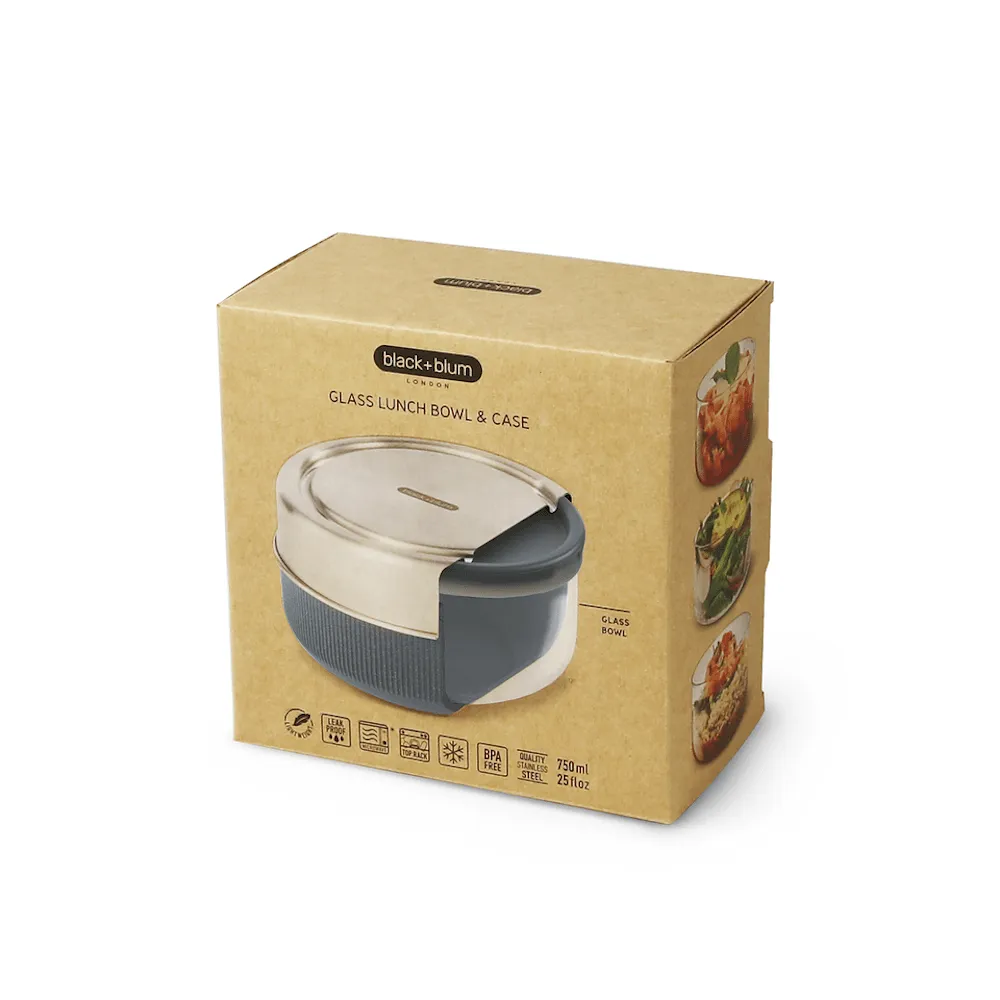 Black   Blum Glass Lunch Bowl - 750ml