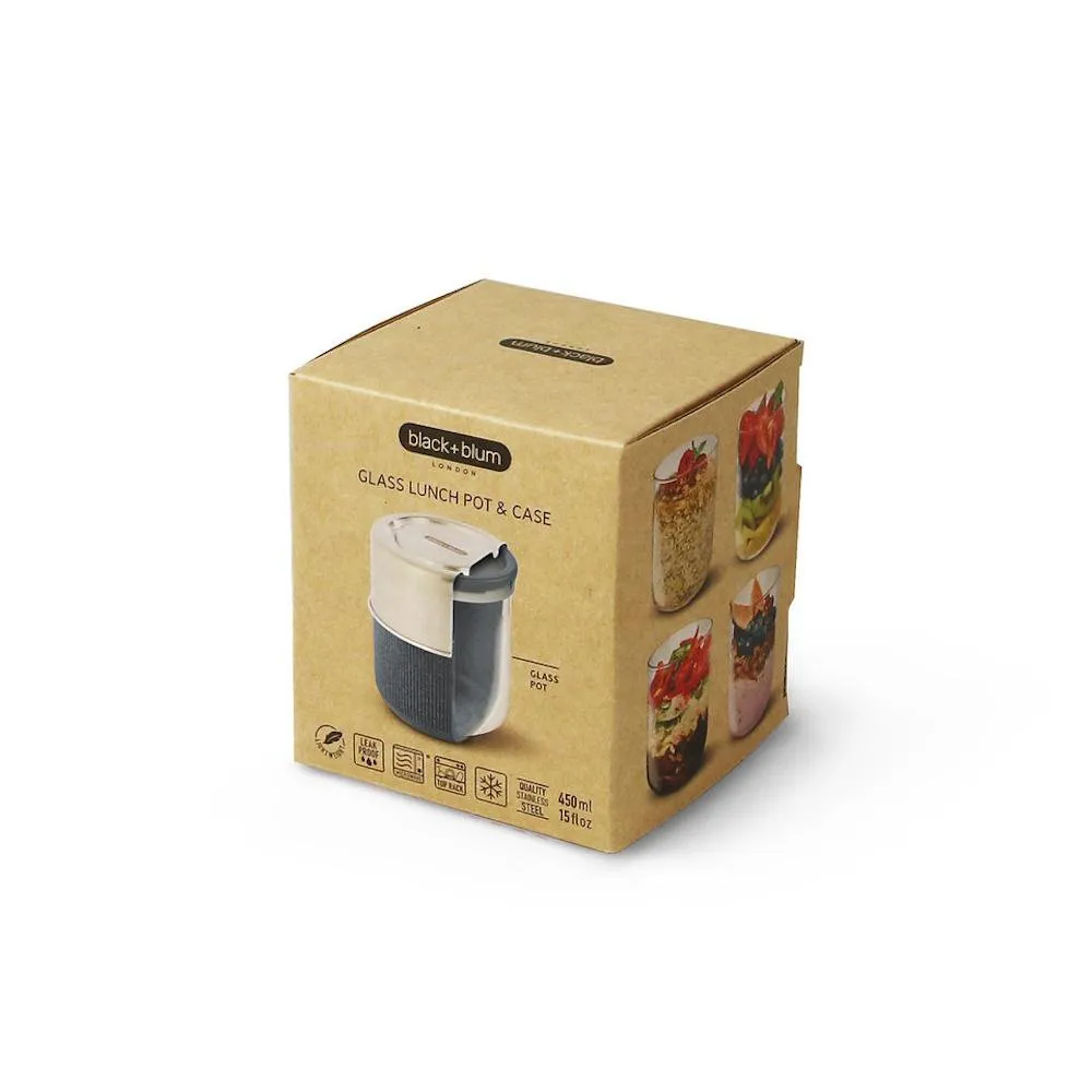 Black   Blum Glass Lunch Pot - 450ml