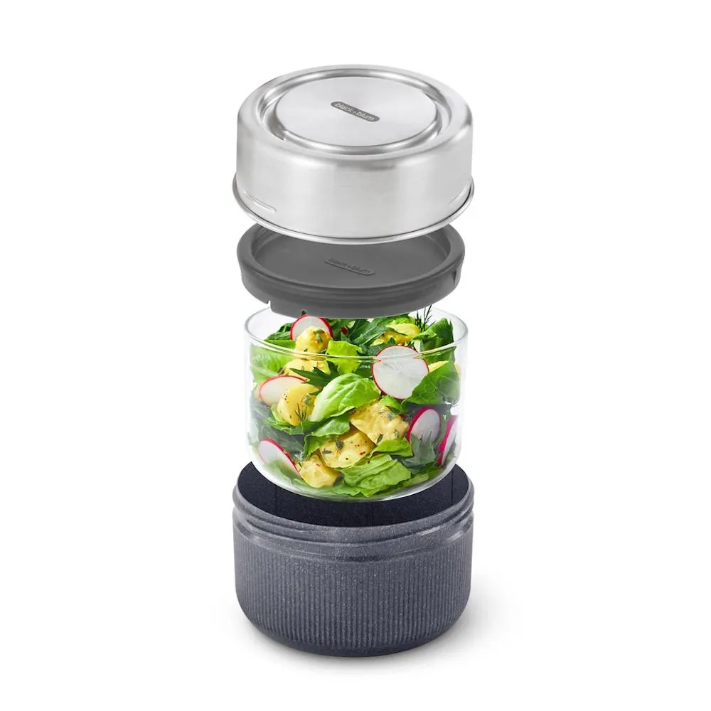 Black   Blum Glass Lunch Pot - 600ml