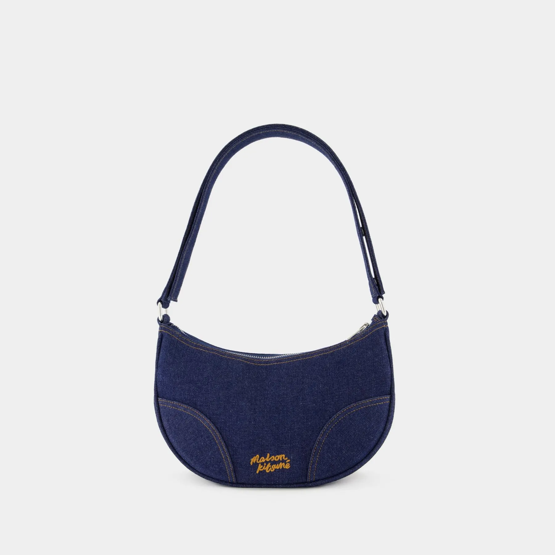 Boogie Moon Shoulder Bag - Maison Kitsune - Denim - Blue