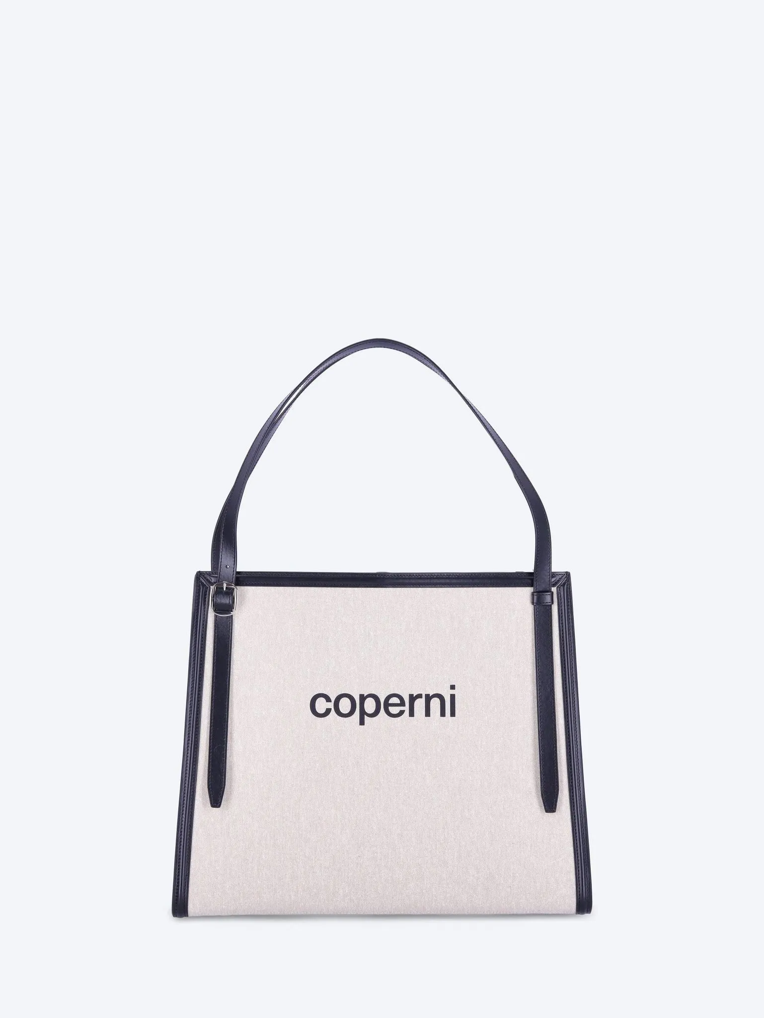 Branded canvas belt tote bag