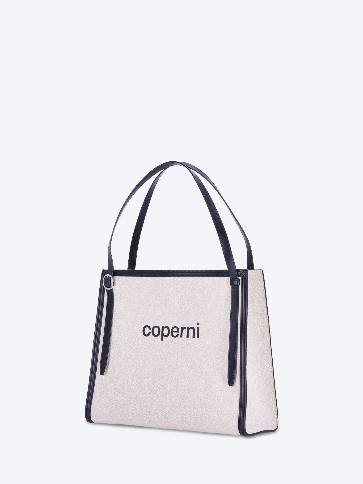 Branded canvas belt tote bag