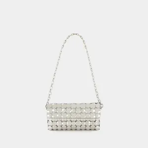 Button Baguette Crossbody  - Paco Rabanne - Silver