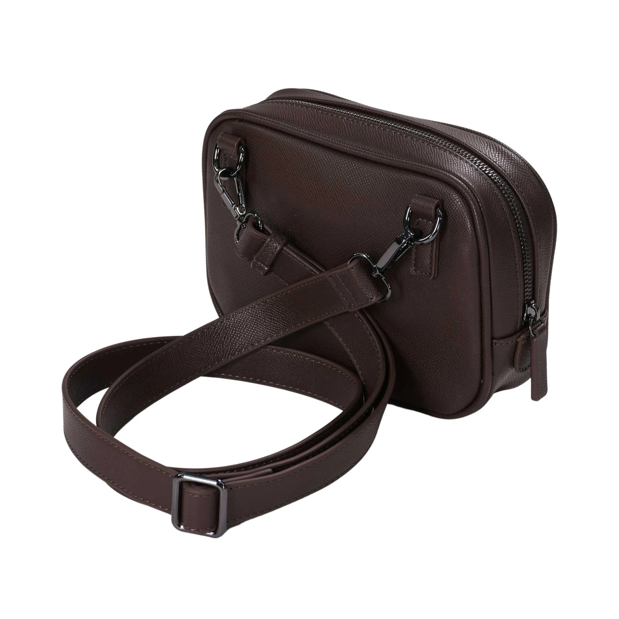 Cavalli Class Men's Trento Dark Brown Crossbody Bag