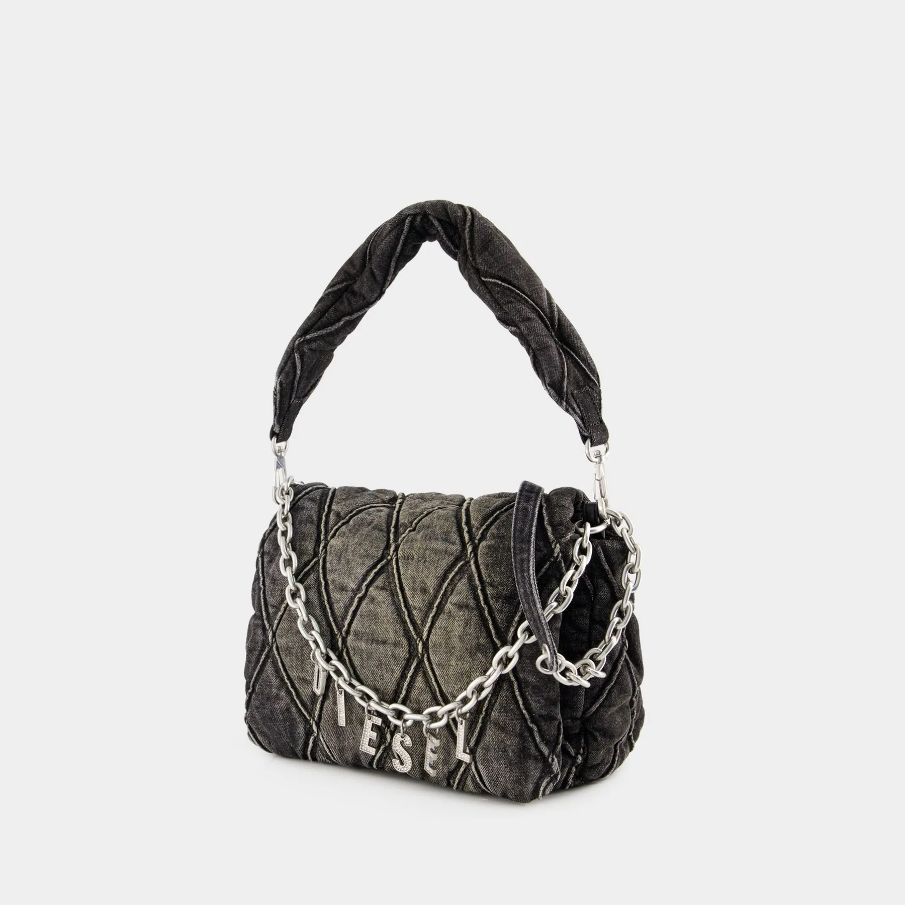 Charm Shoulder Bag - Diesel - Cotton - Black