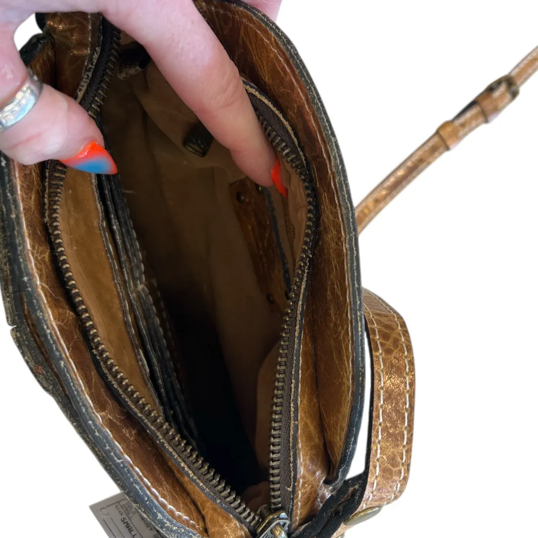 Crossbody Designer By Patricia Nash In Gold, Size:Small