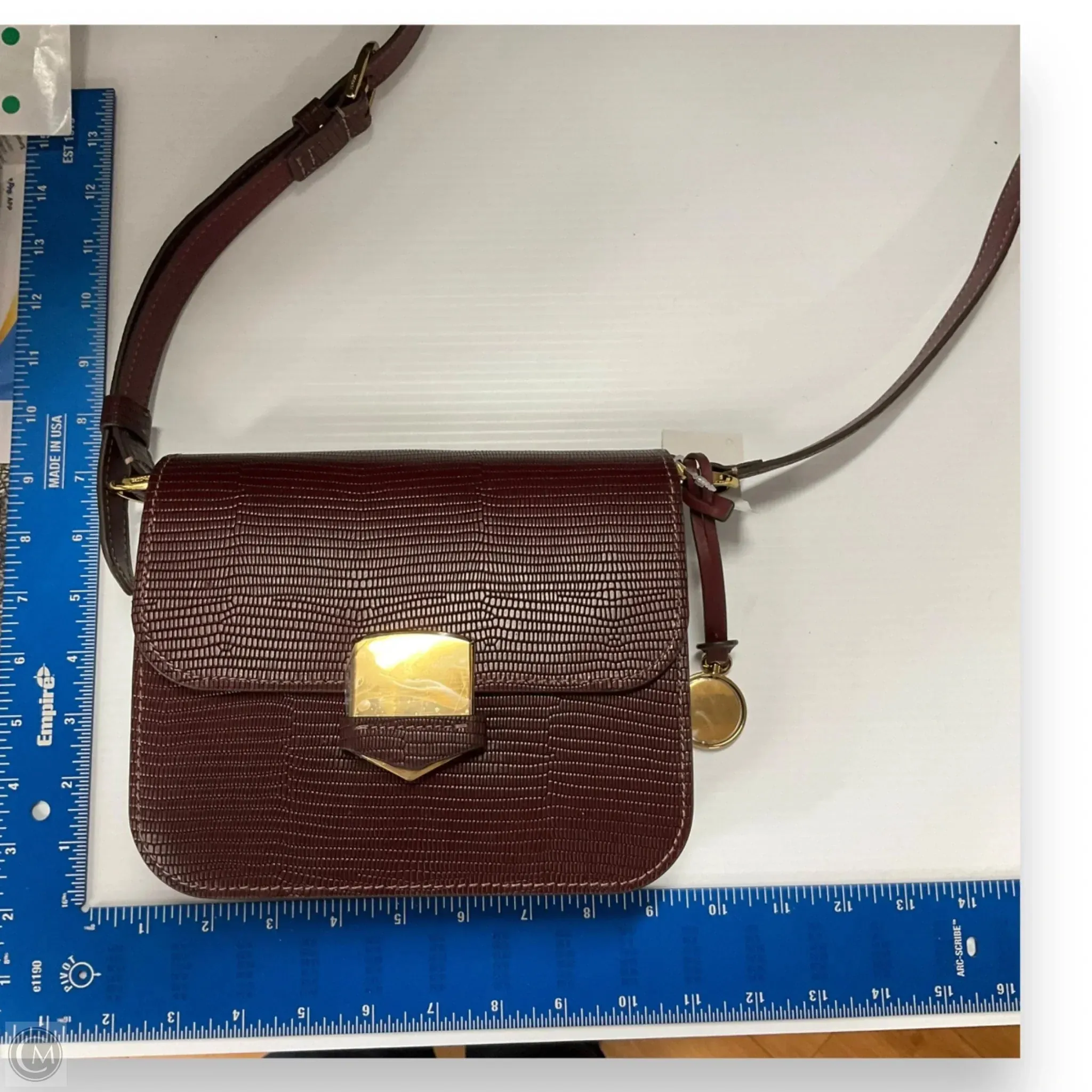 Crossbody Leather By Fossil, Size: Small