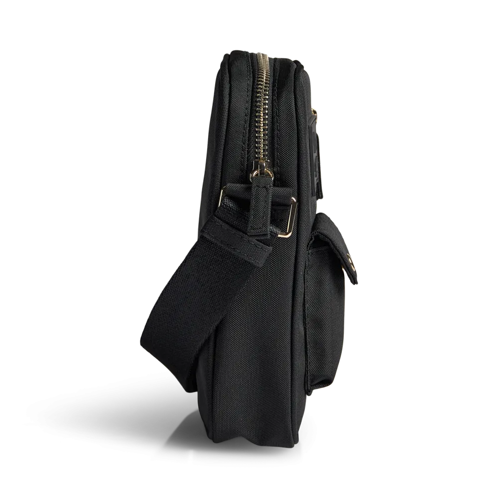 DarlaMBG Tall Crossbody Bag, Monochrome, Gold