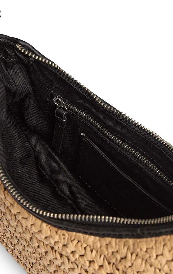 DenelaMBG Crossbody Bag, Raffia