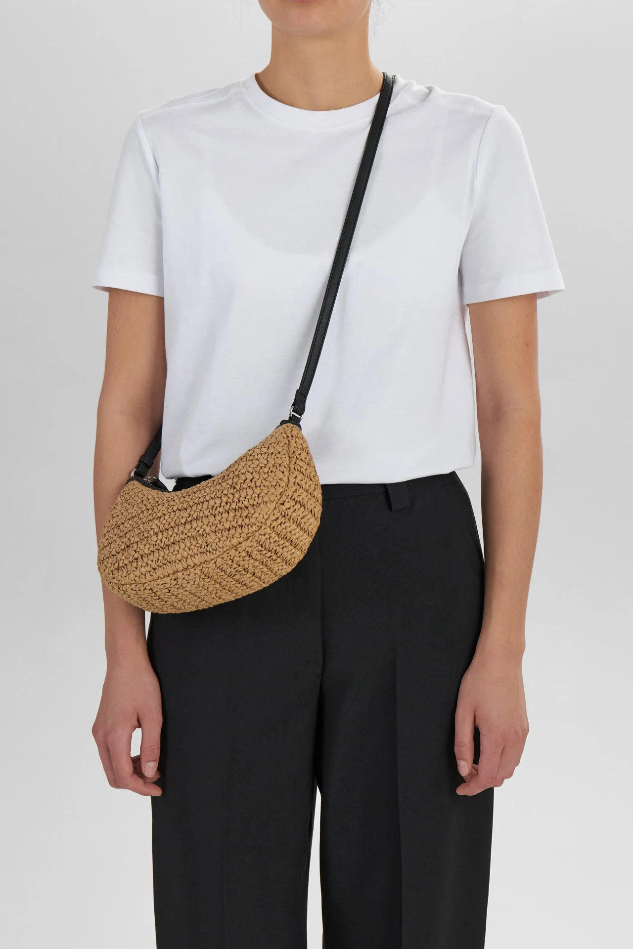 DenelaMBG Crossbody Bag, Raffia