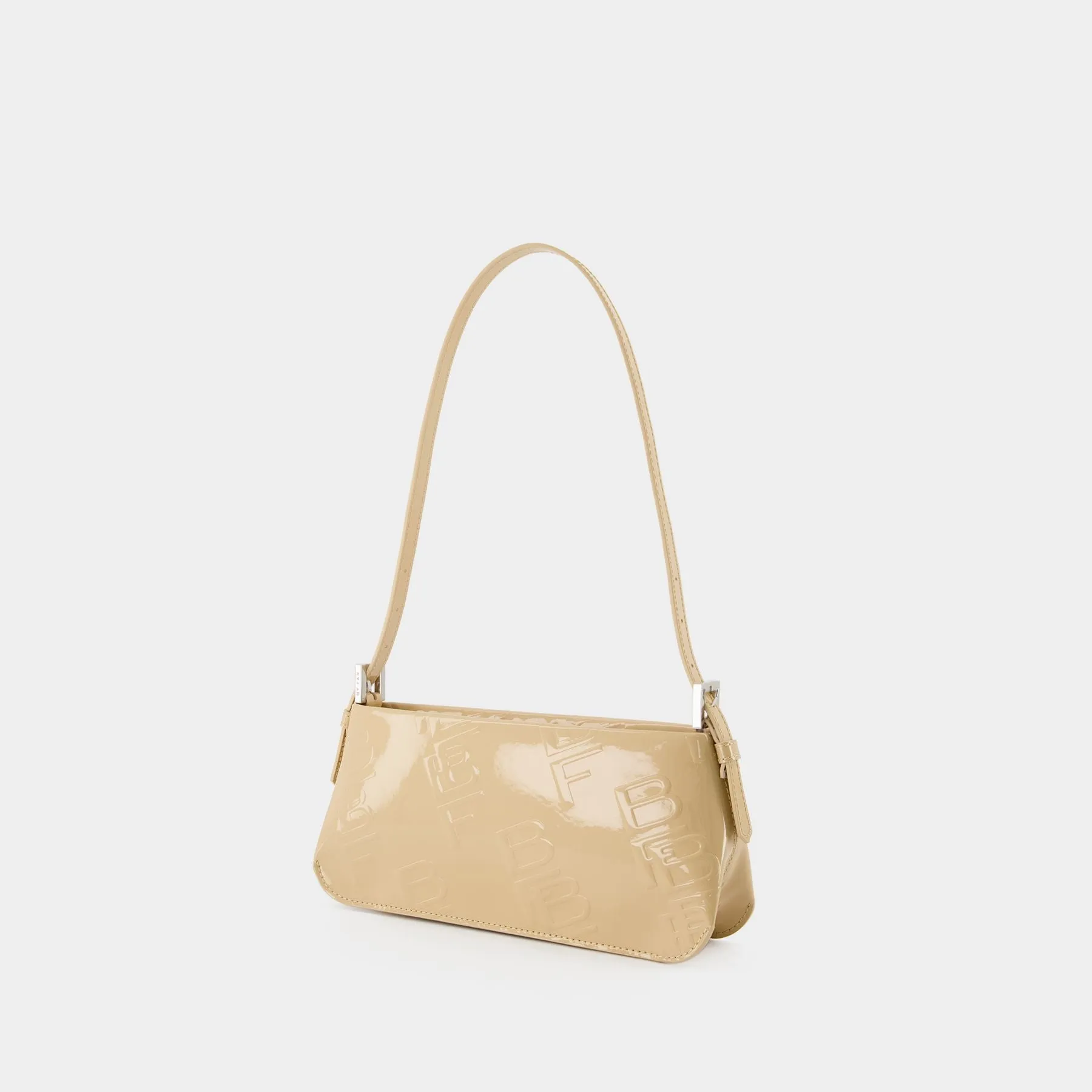 Dulce Hobo Bag - By Far - Kraft - Patent Leather