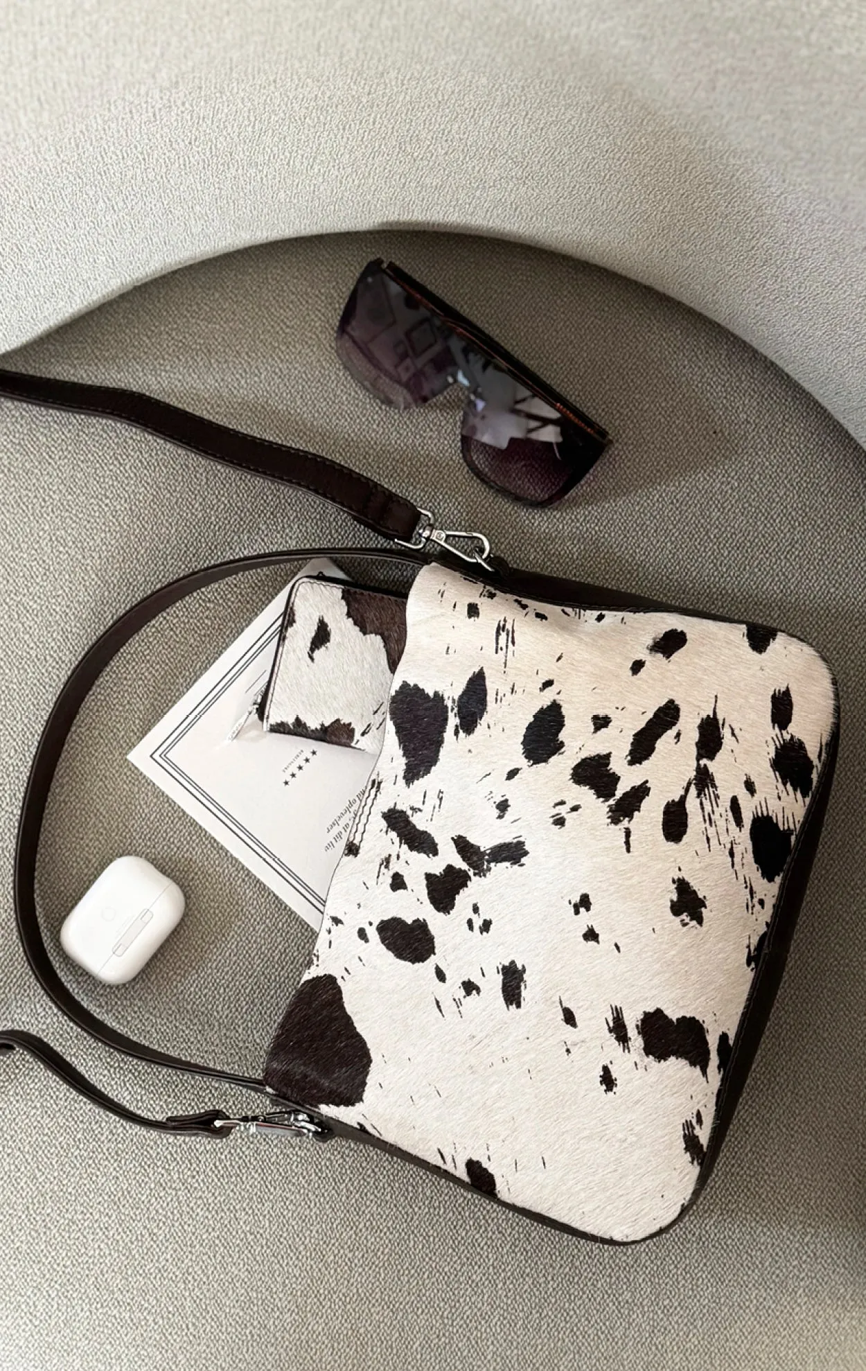 EsaMBG Crossbody Bag, Cow Print