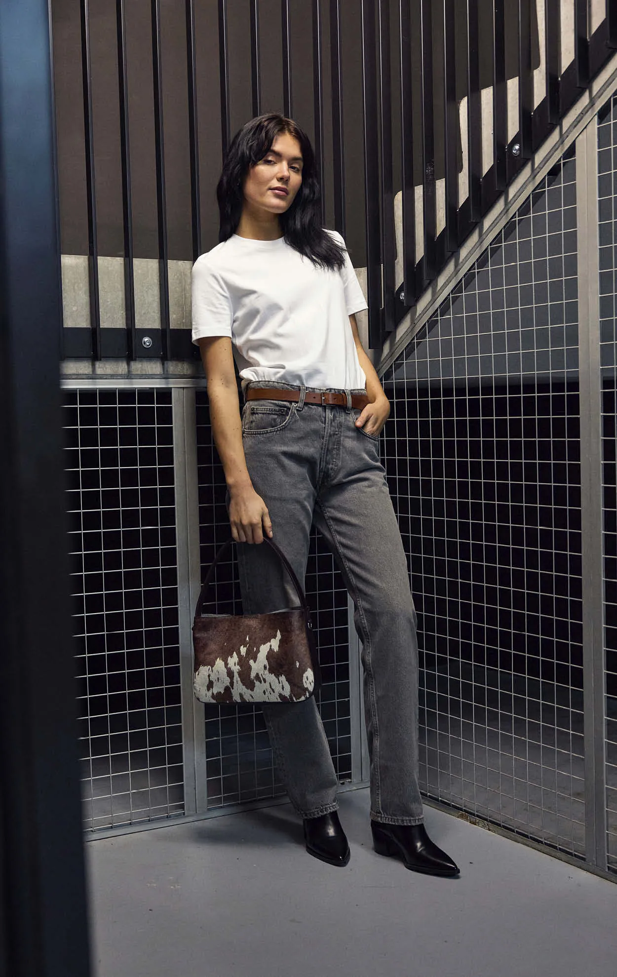 EsaMBG Crossbody Bag, Cow Print
