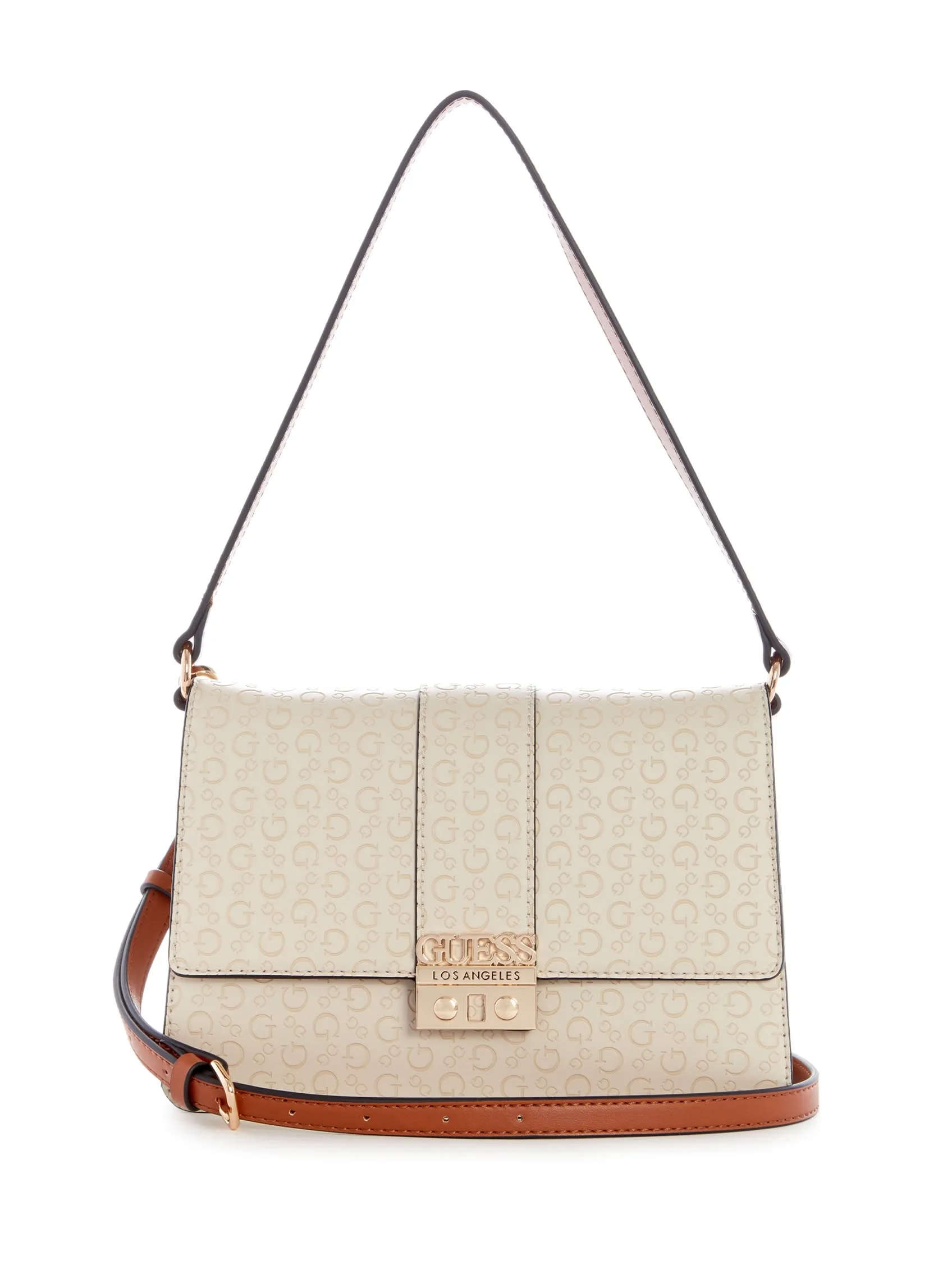 Evie Embossed Logo Medium Shoulder Bag