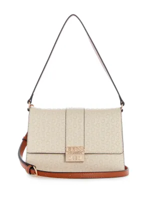 Evie Embossed Logo Medium Shoulder Bag