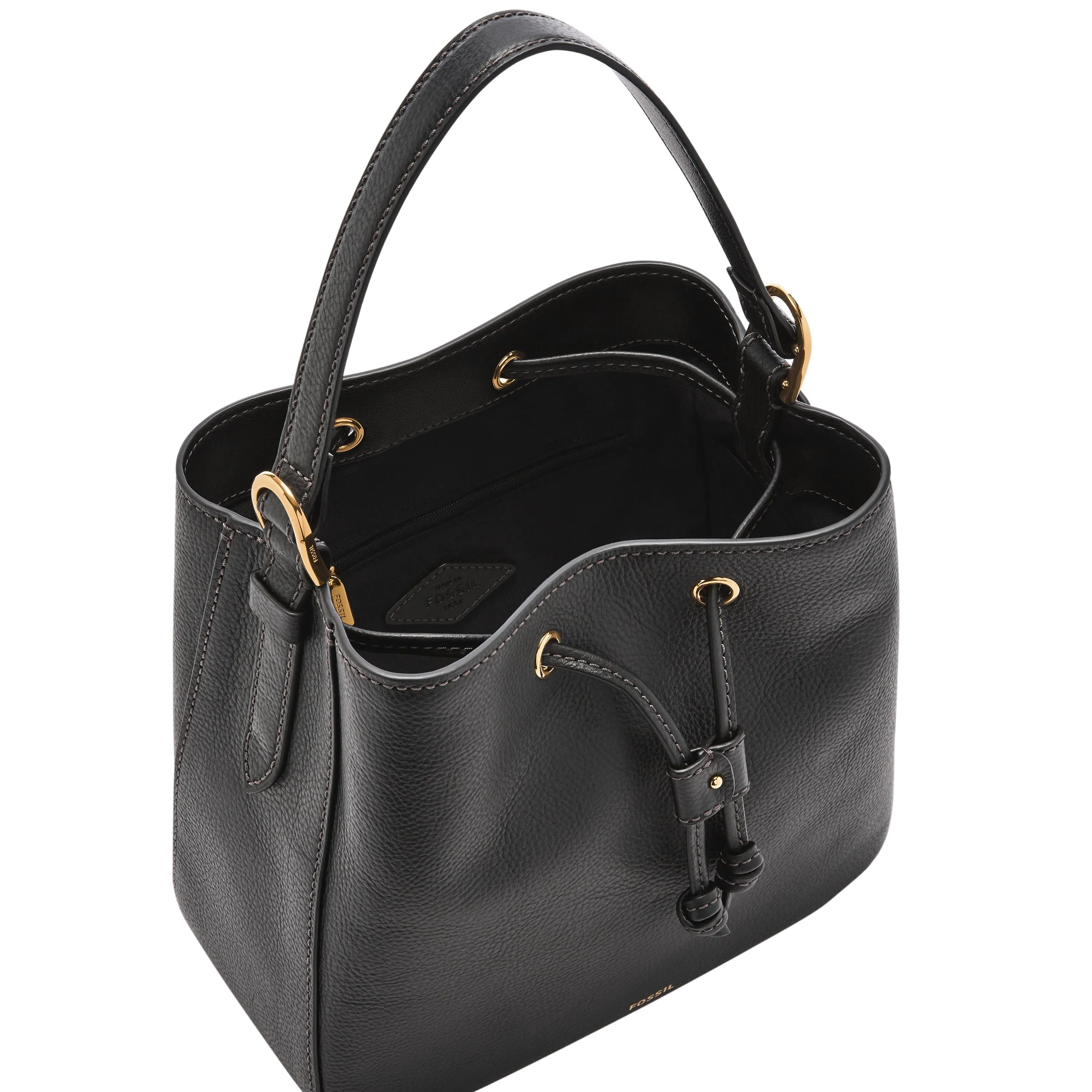 Fossil Women's Tessa LiteHide Leather Bucket Crossbody