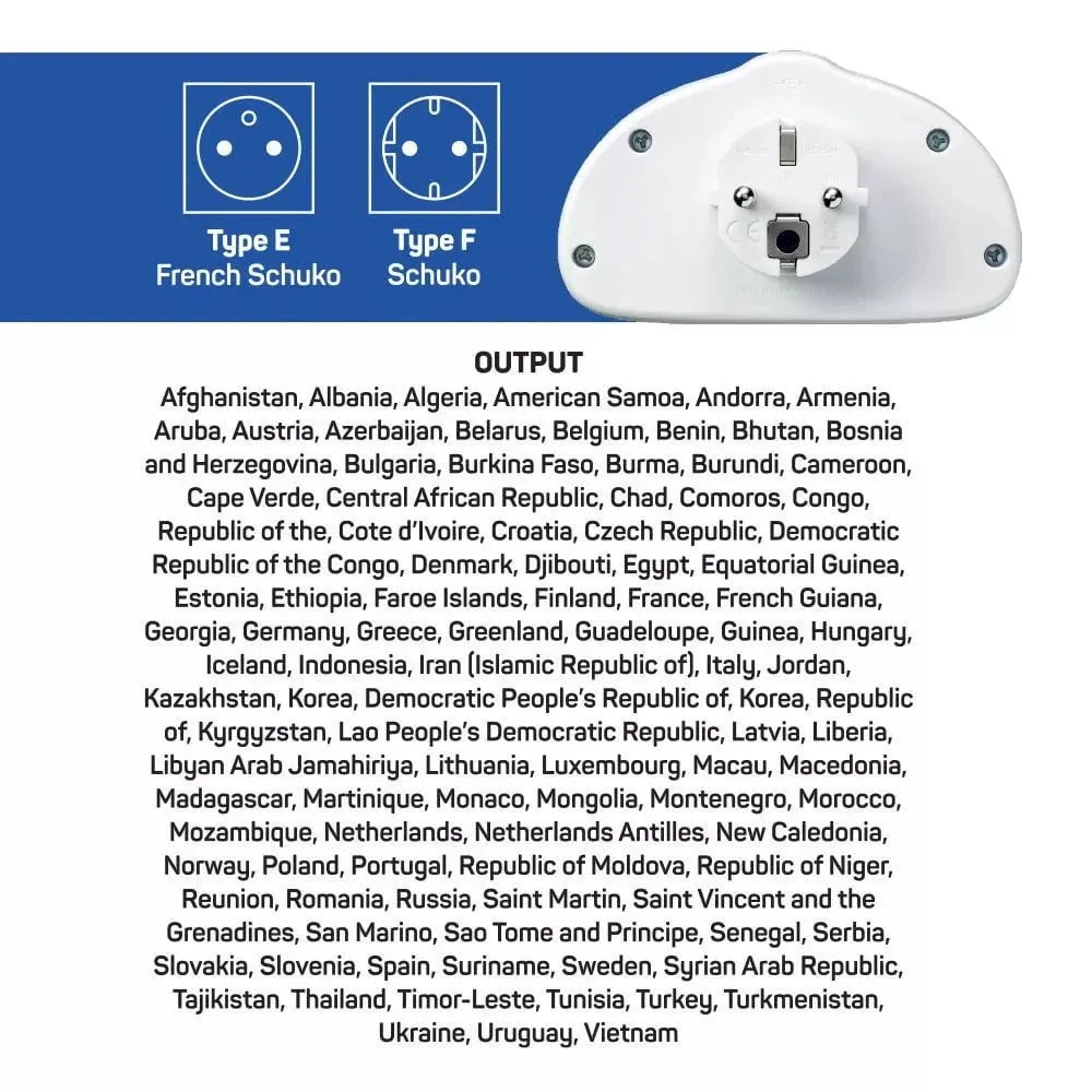 Go Travel World-EU Adaptor Duo   USB