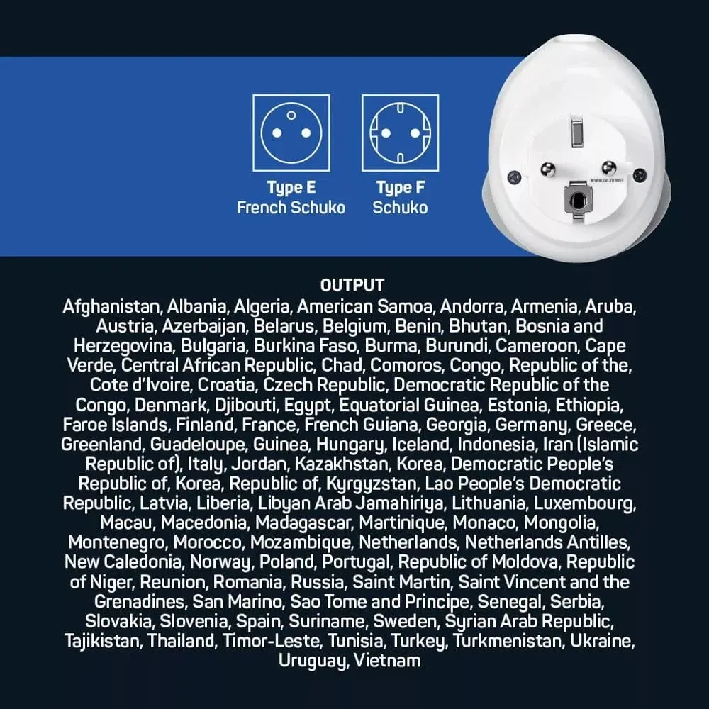 Go Travel World - EU USB-C Adaptor   (25W)
