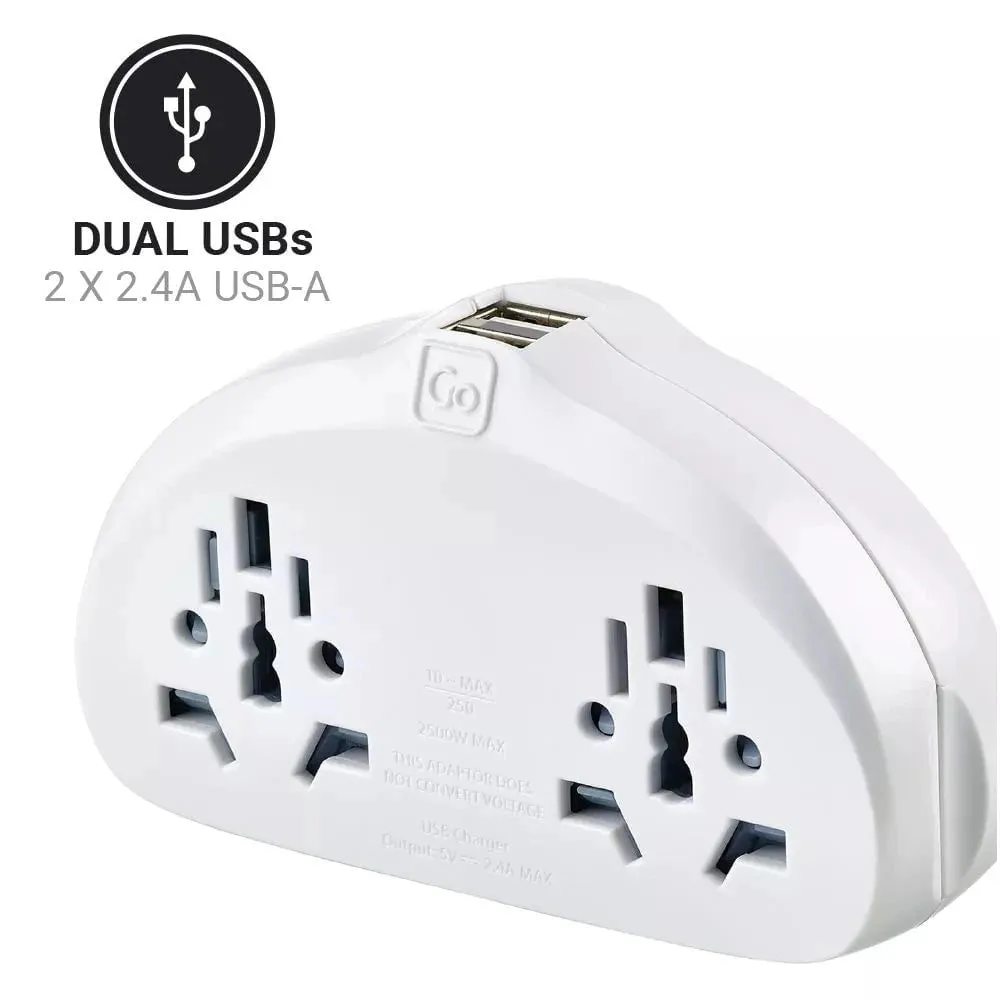 Go Travel World-UK Duo Adaptor   USB