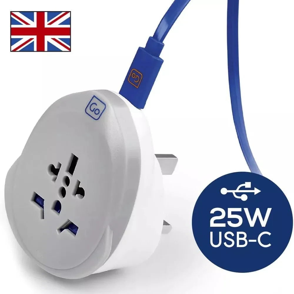 Go Travel World-UK USB-C Adaptor   (25W)