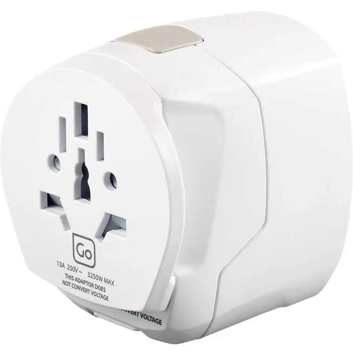 Go Travel Worldwide Adapter with Twin USB Ports