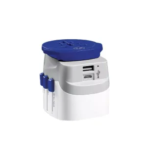 Go Travel Worldwide Adaptor   USB-A & USB-C