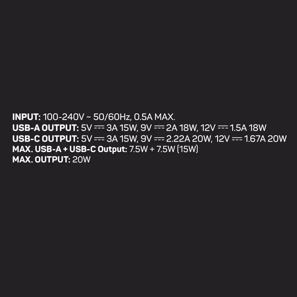 Go Travel Worldwide USB-A & USB-C Charger  
