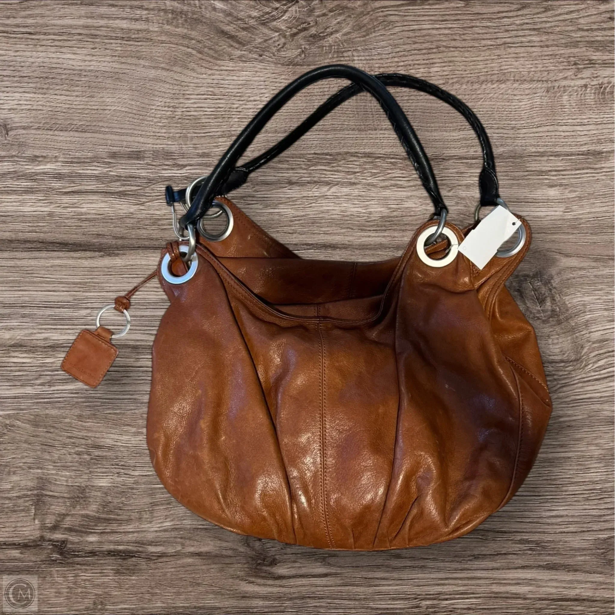 Handbag Leather By Clothes Mentor, Size: Large