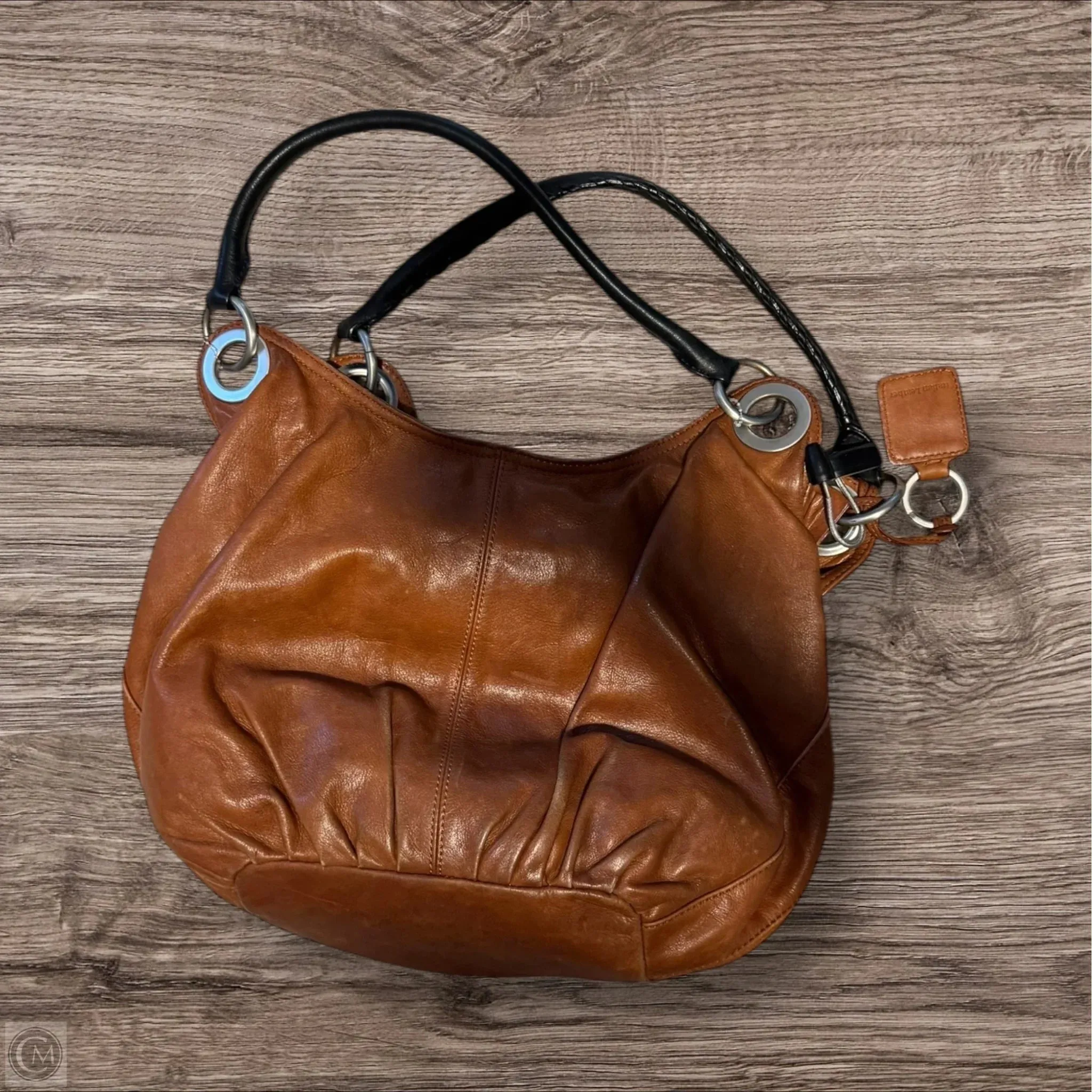 Handbag Leather By Clothes Mentor, Size: Large