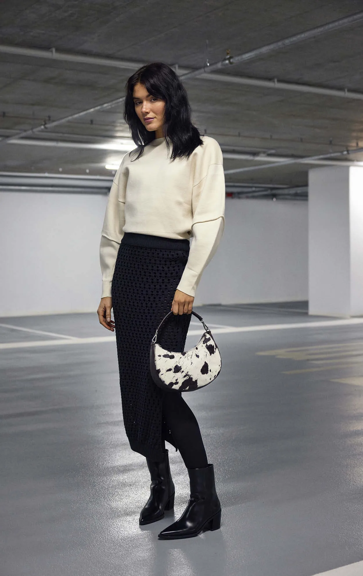 HeliaMBG Crossbody Bag, Cow Print