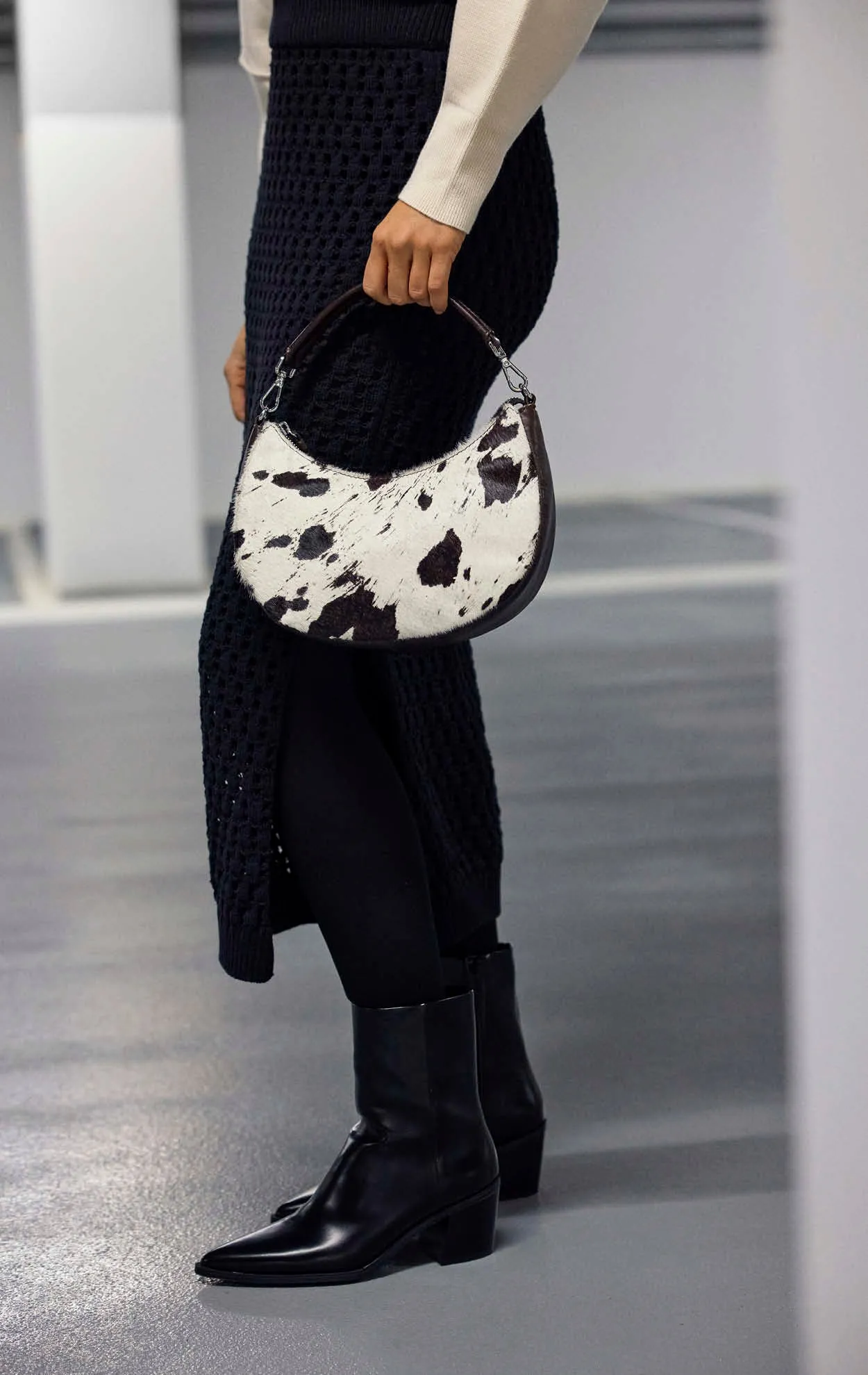 HeliaMBG Crossbody Bag, Cow Print
