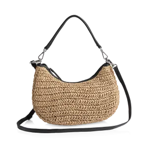 HeliaMBG Crossbody Bag, Raffia