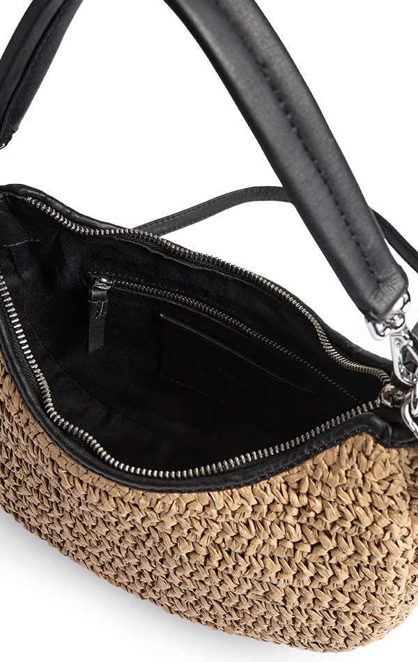 HeliaMBG Crossbody Bag, Raffia