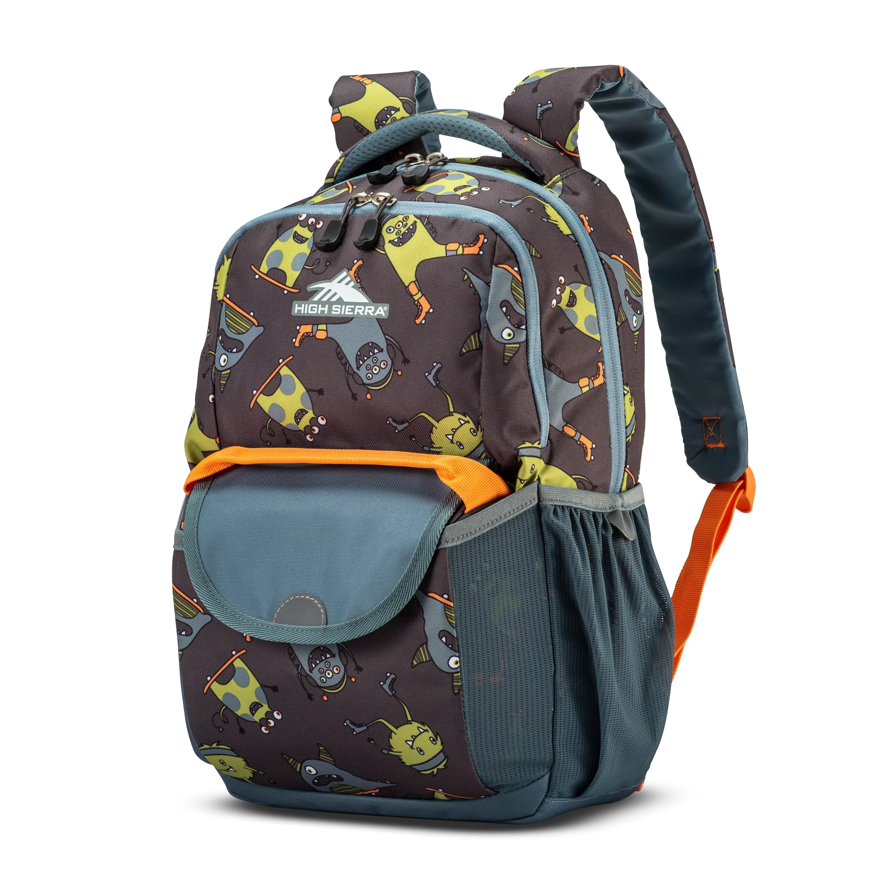 High Sierra Ollie Lunchkit Backpack - Monsters On Wheels/Grey