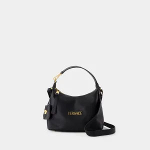 Hobo Shoulder Bag - Versace - Leather - Black