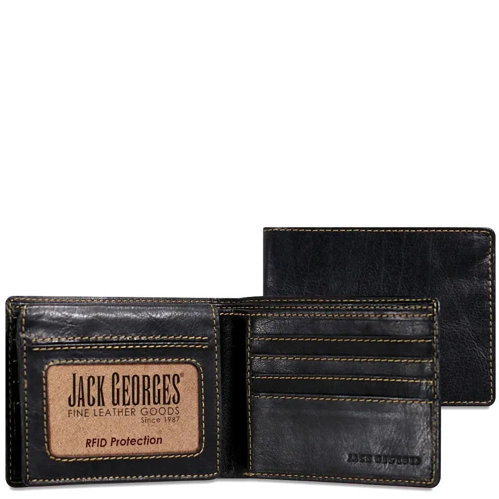 Jack Georges Voyager Bifold Wallet with ID Flap