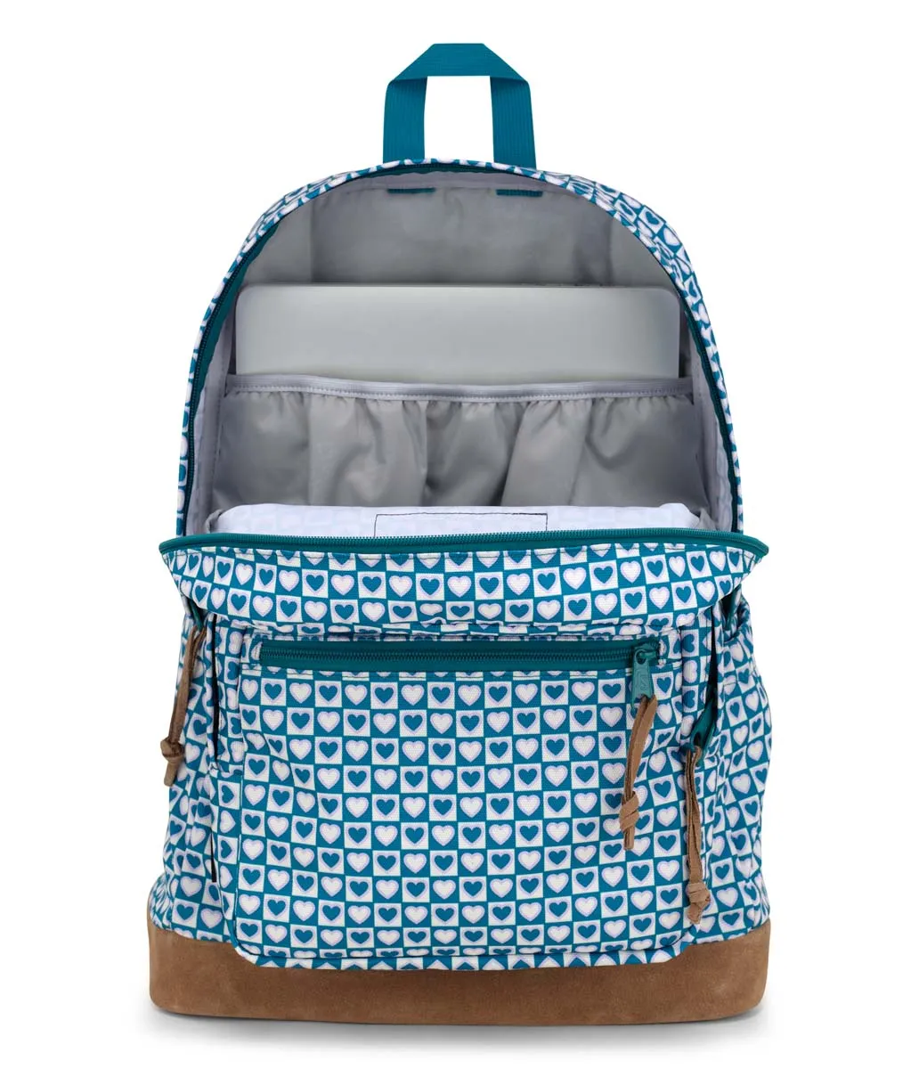 JanSport Right Pack Backpack - Hyped Hearts Green