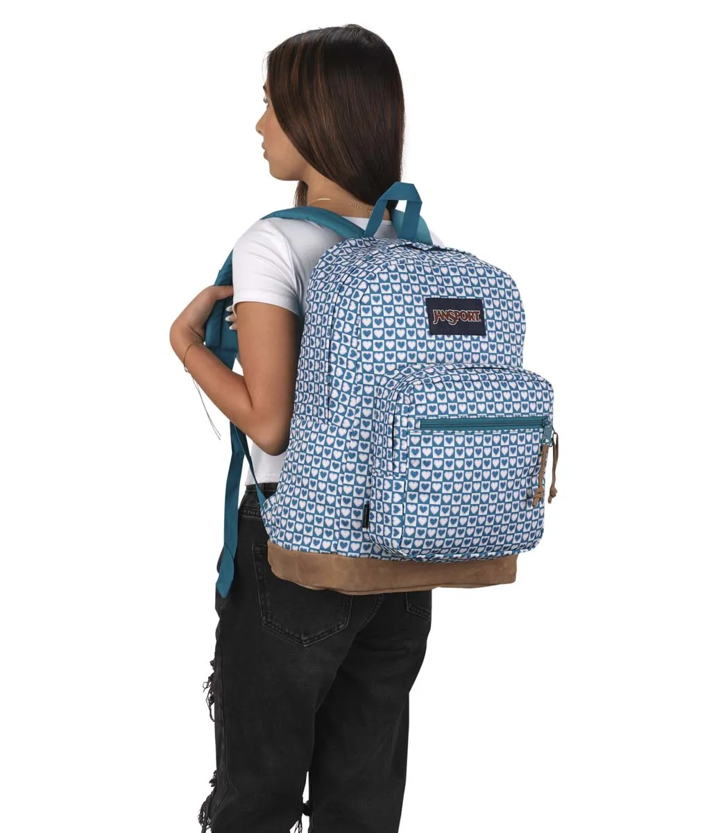 JanSport Right Pack Backpack - Hyped Hearts Green