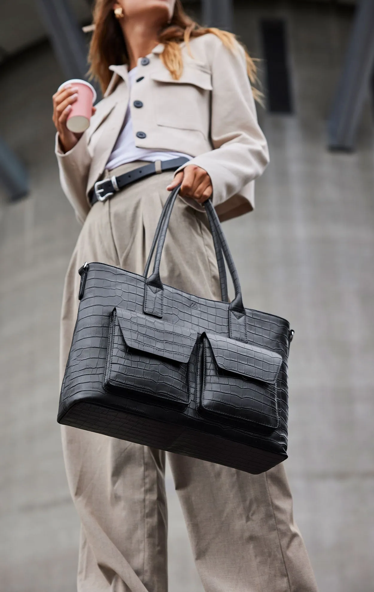 KelseyMBG Work Bag, Matte Croco