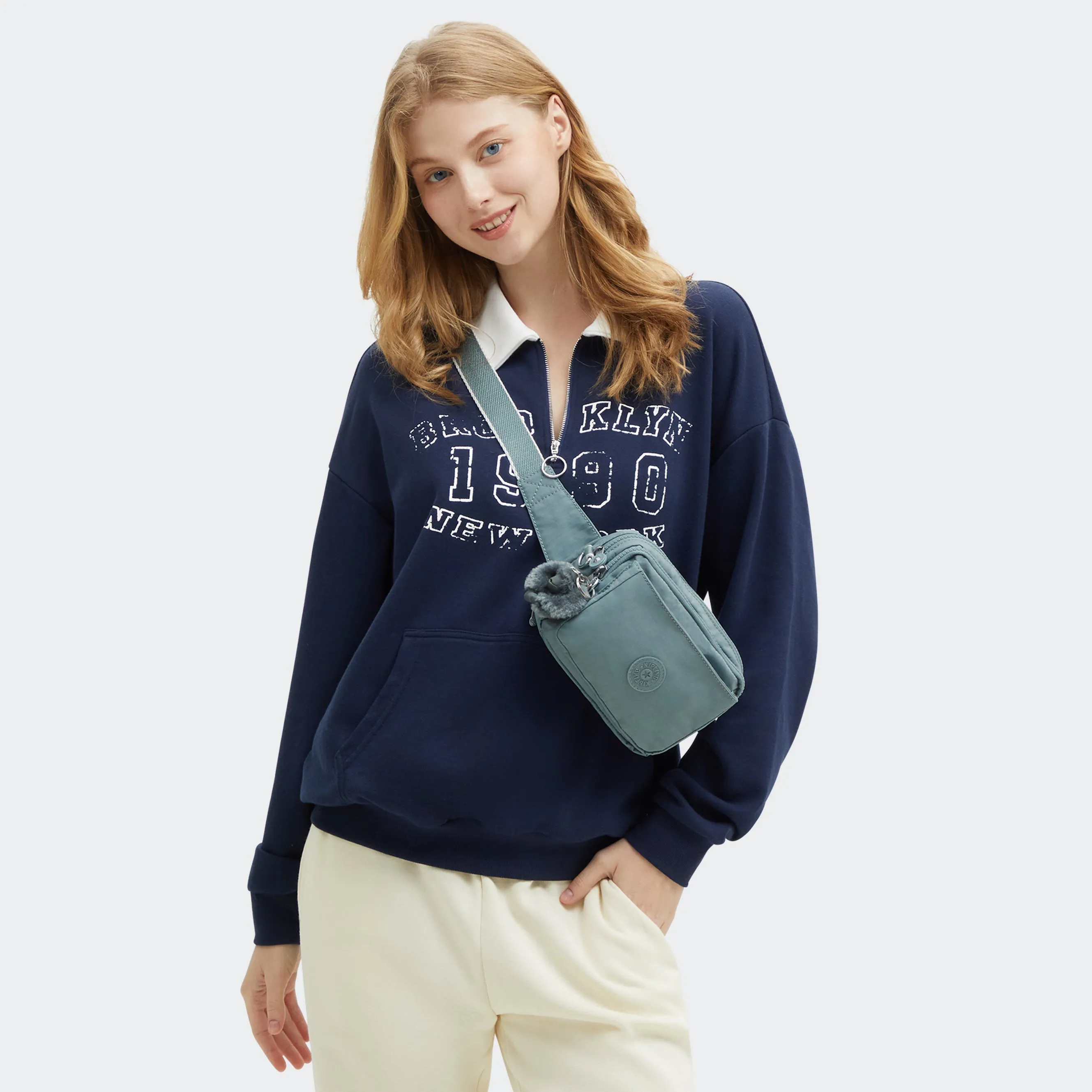 Kipling Abanu Multi Convertible Crossbody Bag - Relaxed Grey