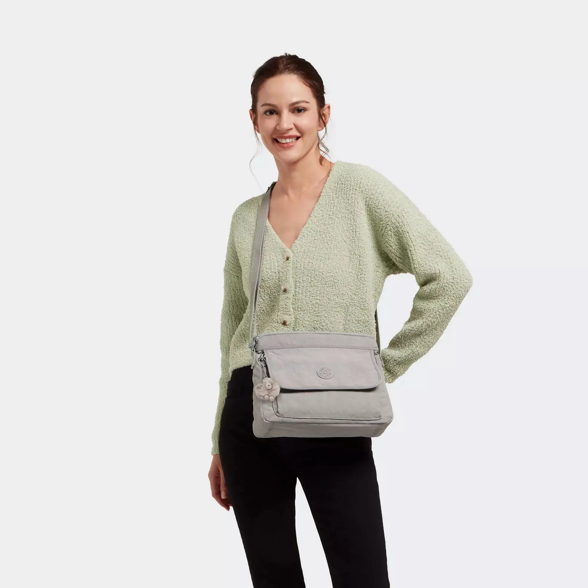 Kipling Aisling Crossbody Bag - Grey Gris