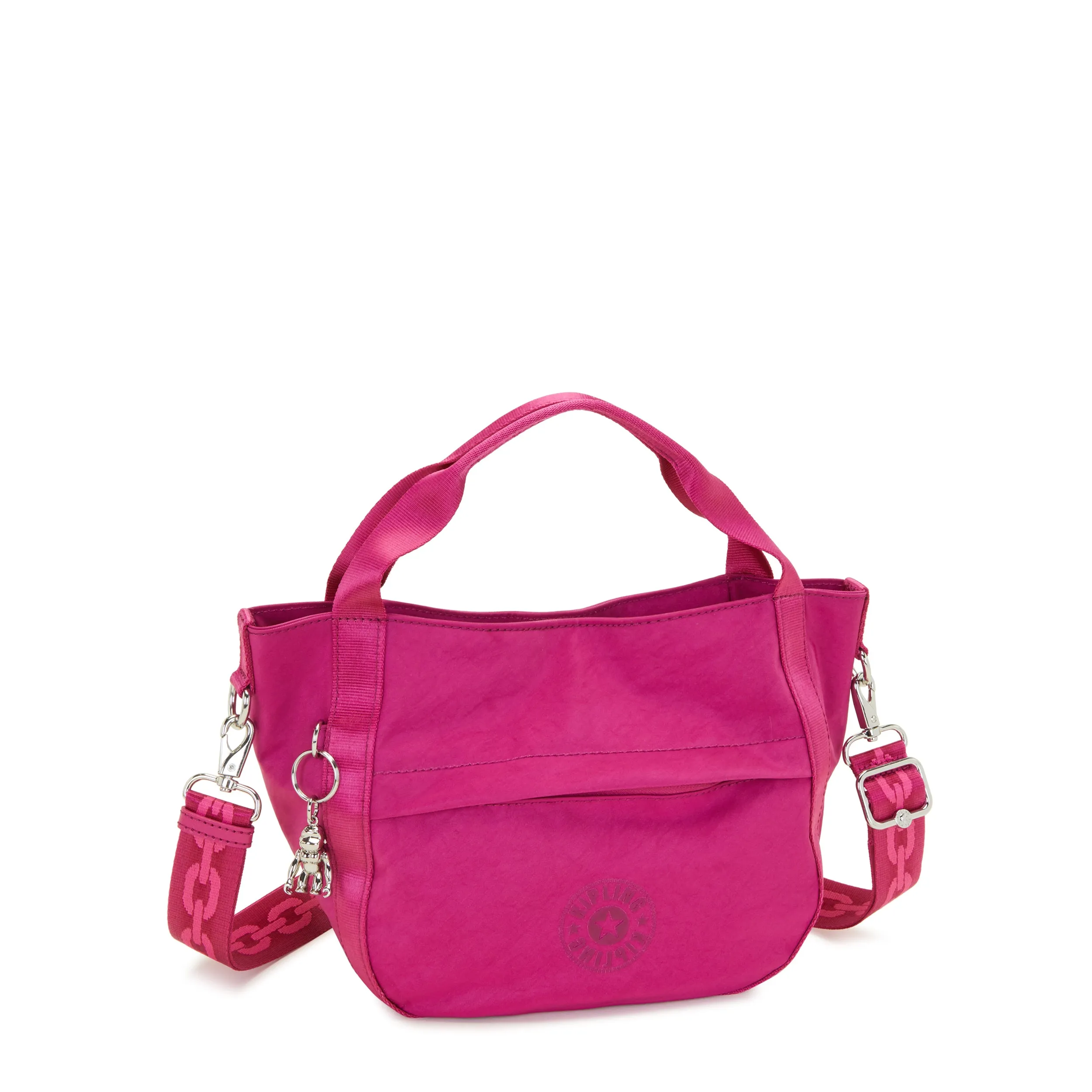 Kipling Bahar Satin Shoulder Bag - Fuchsia Night