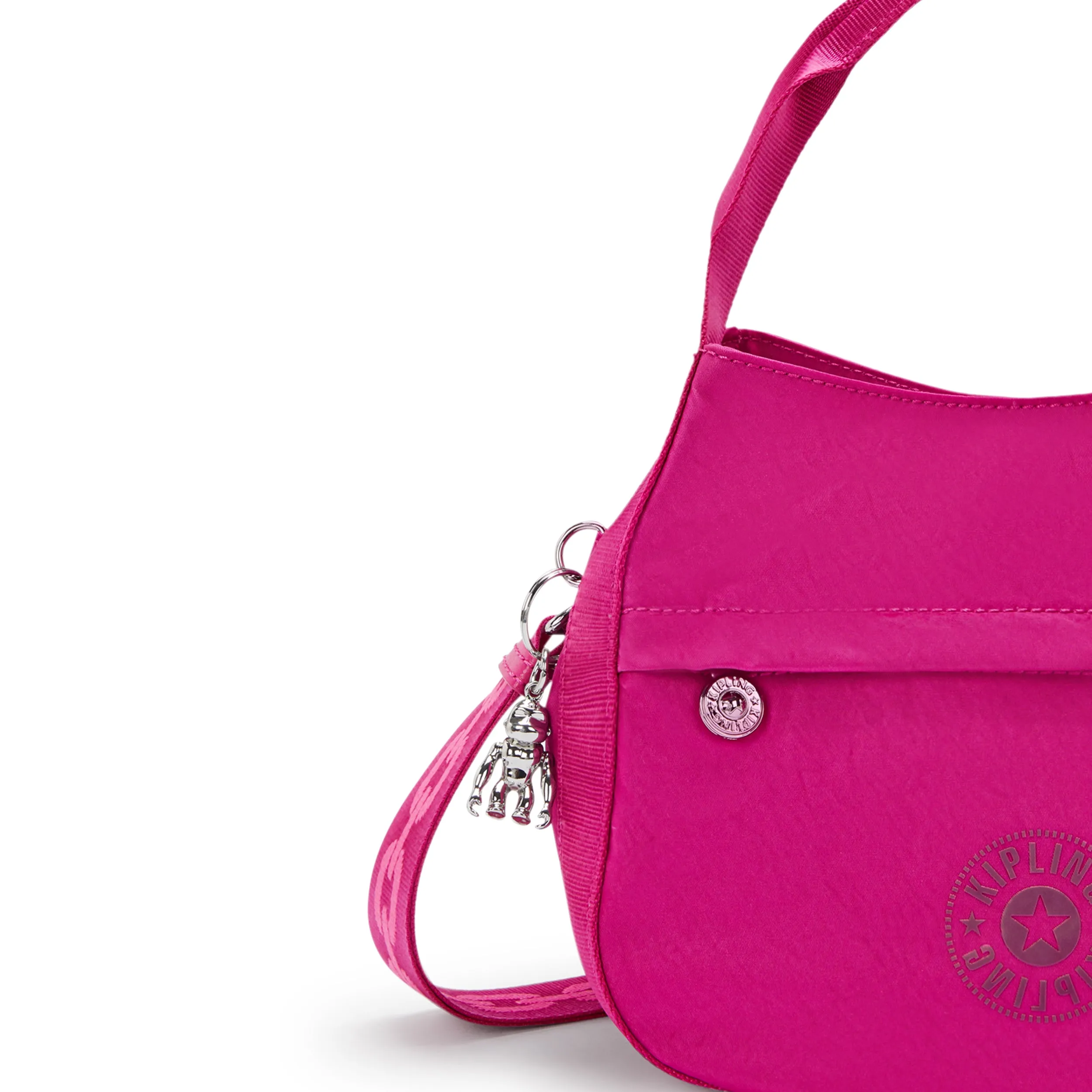 Kipling Bahar Satin Shoulder Bag - Fuchsia Night