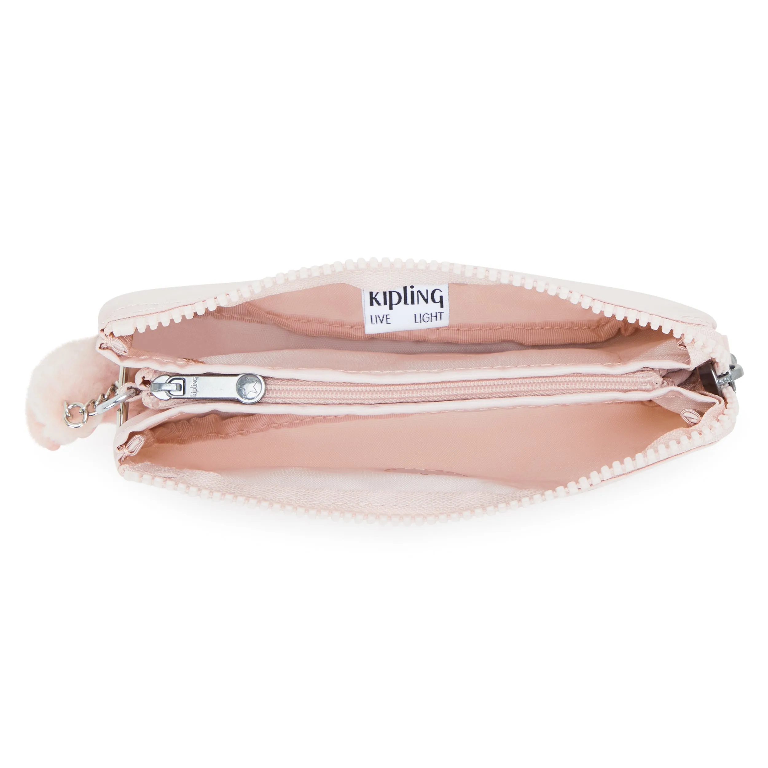 Kipling Creativity Large Metallic Pouch - Pink Shine