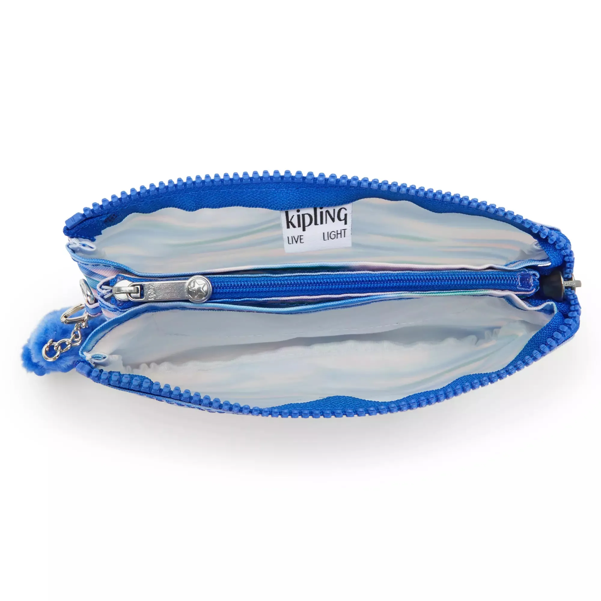Kipling Creativity Large Printed Pouch - Diluted Blue