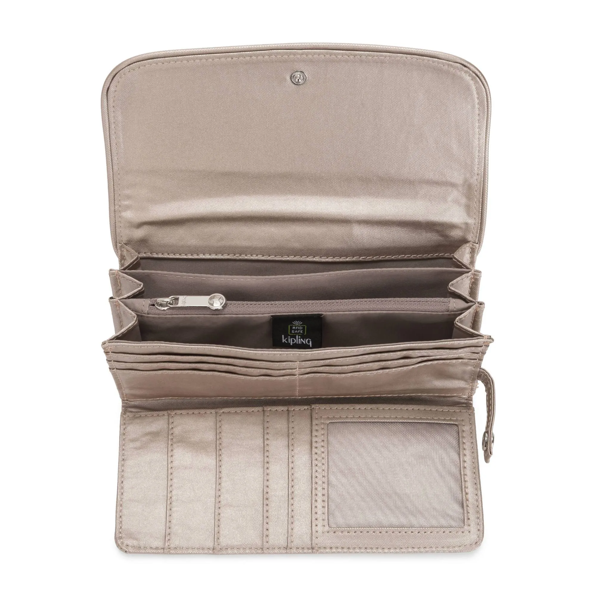 Kipling Money Land Metallic Snap Wallet - Metallic Glow