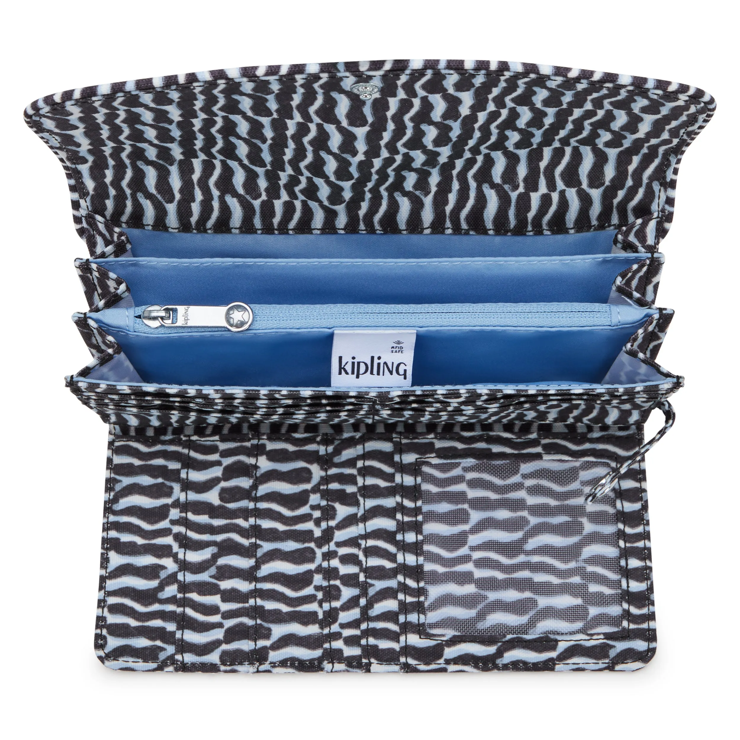Kipling Money Land Printed Snap Wallet - Holiday Waves