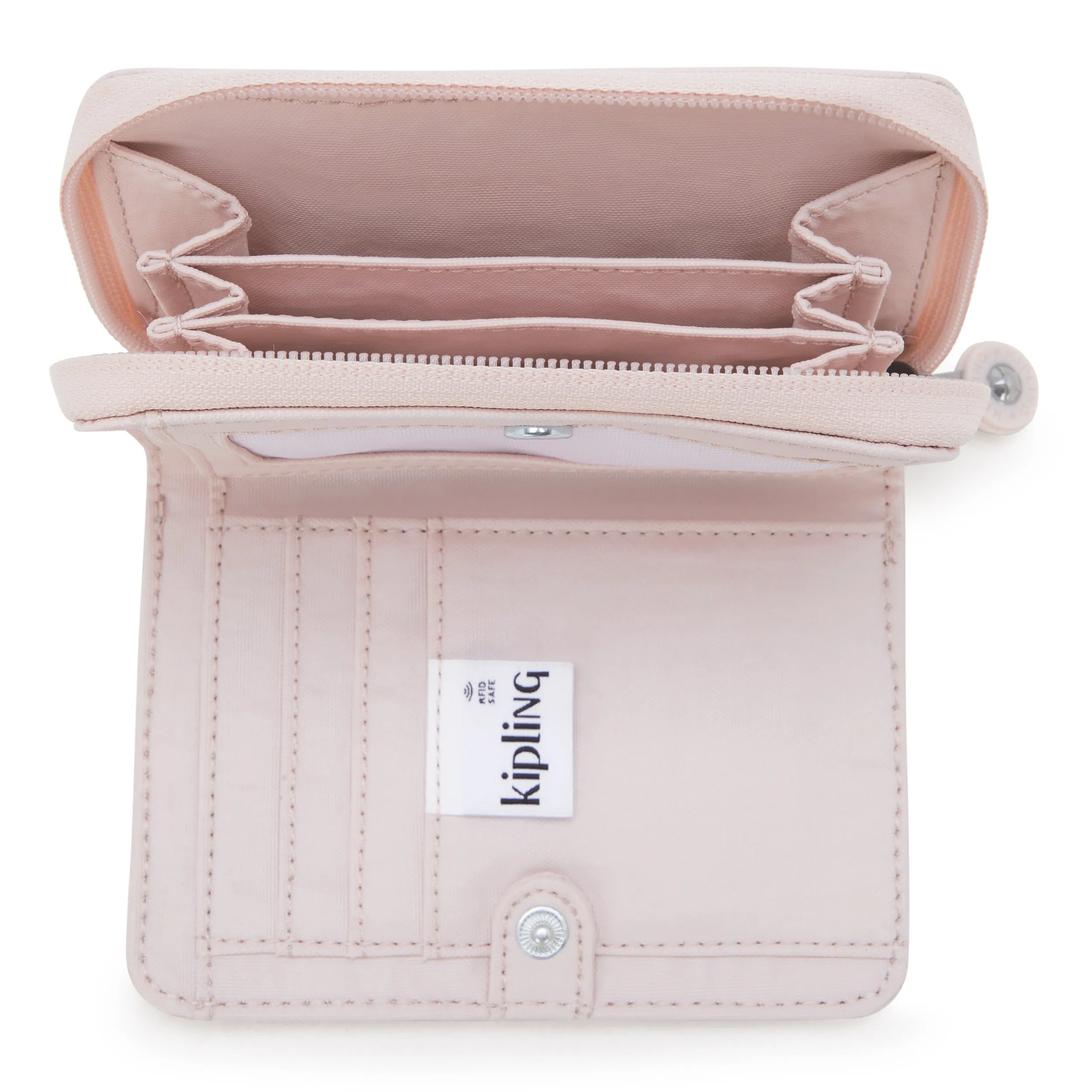 Kipling Money Love Small Metallic Wallet - Pink Shine